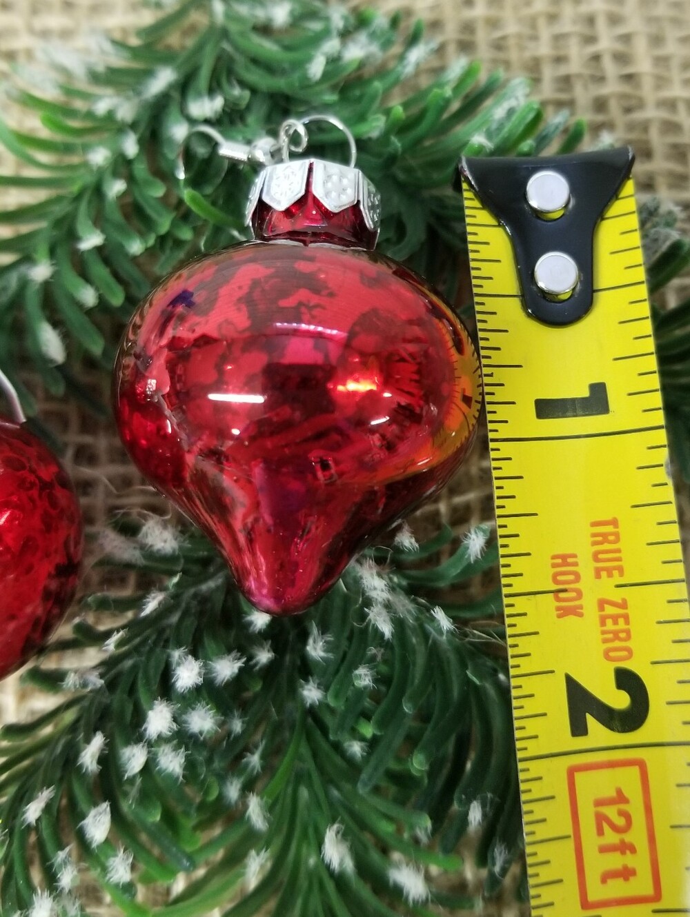 Red Holiday Bulb Earrings - Picture 4 of 5